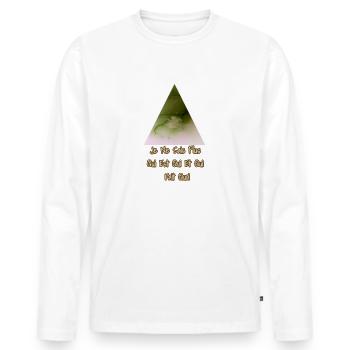 WAWJ Qui Est Qui? Fall Winter 2022 - T-shirt manches longues Premium bio Homme - blanc - Devant - Nico (187cm)