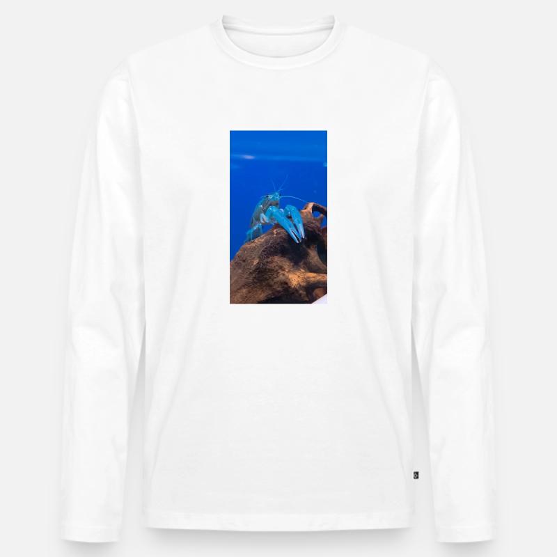 BlueCrap - Männer Premium Bio Langarmshirt - Weiß
