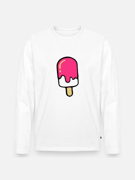 ice - Männer Premium Bio Langarmshirt - Weiß