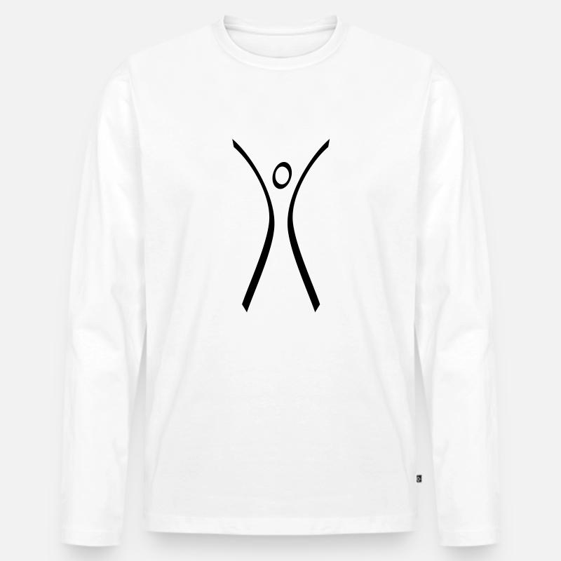 HURRA - Männer Premium Bio Langarmshirt - Weiß