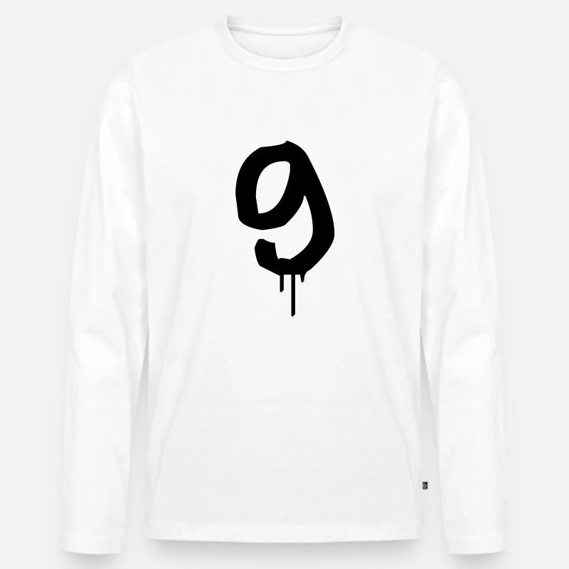 Graffiti : 9 - Männer Premium Bio Langarmshirt - Weiß