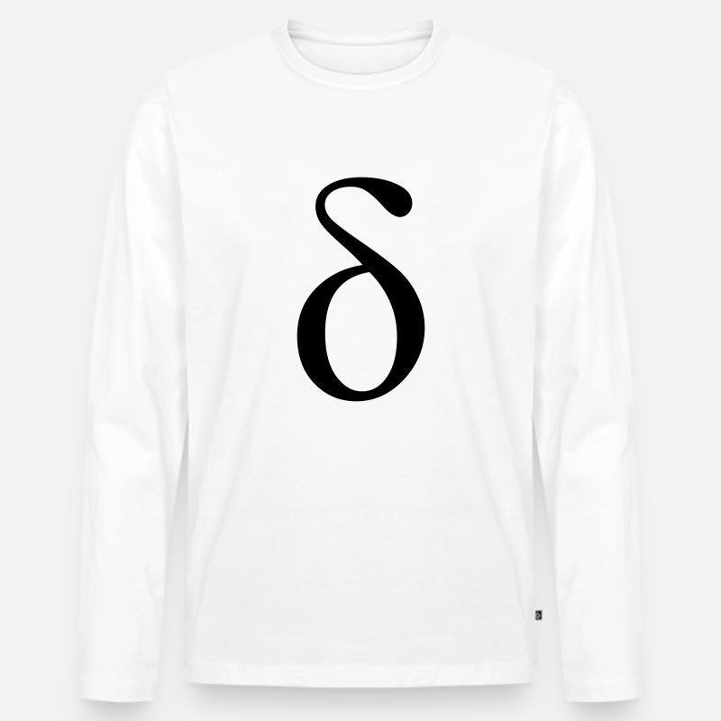 Delta - Männer Premium Bio Langarmshirt - Weiß