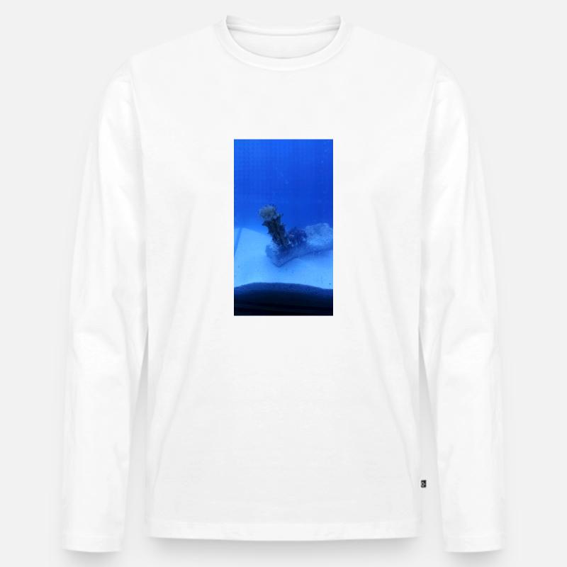 See Walze - Männer Premium Bio Langarmshirt - Weiß
