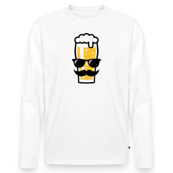 Sunglasses Summer (Three Colours) - Men's Premium Organic Long Sleeve Shirt - white - Front - Nico (187cm)
