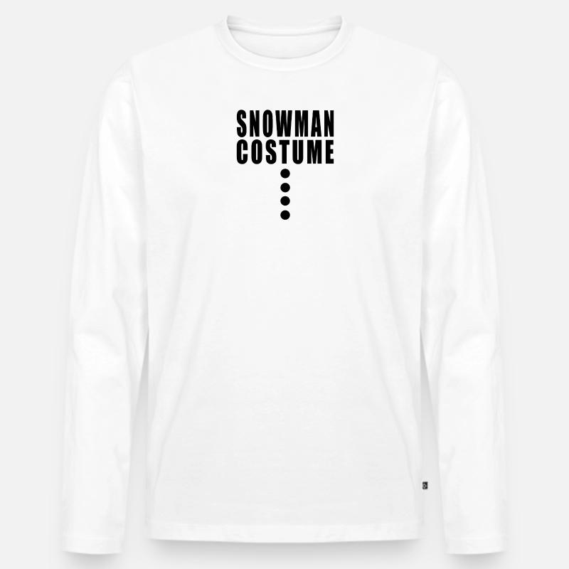 Snowman Costume - Männer Premium Bio Langarmshirt - Weiß