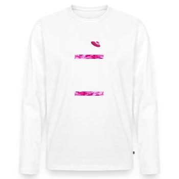 Zertifizierte KackNoob-Uniform! - Männer Premium Bio Langarmshirt - Weiß - Vorne - Nico (187cm)