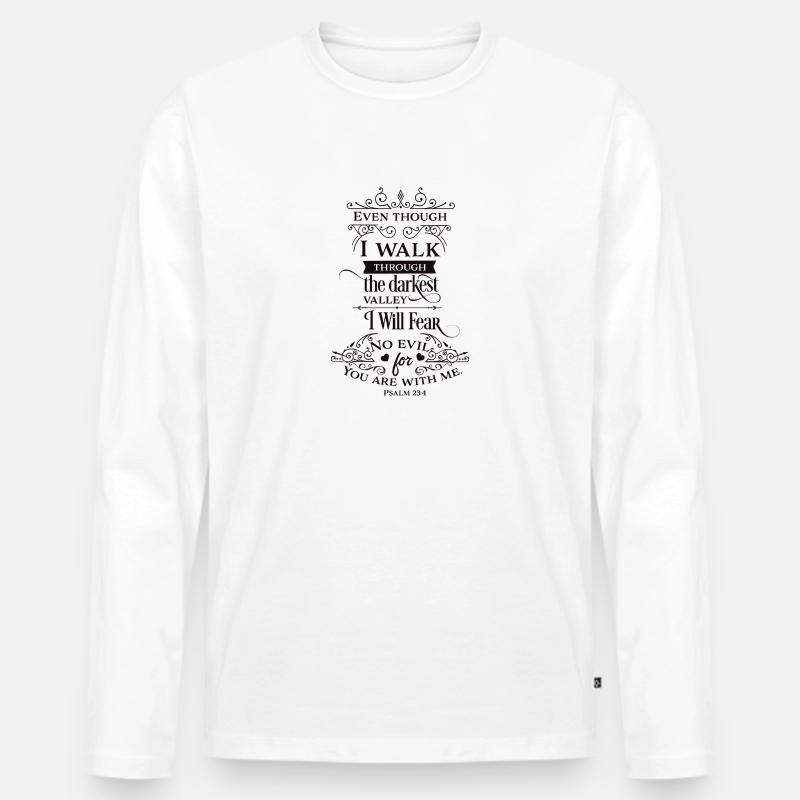 Klamotten mit Sprüchen - Psalm - Geschenkidee - Männer Premium Bio Langarmshirt - Weiß