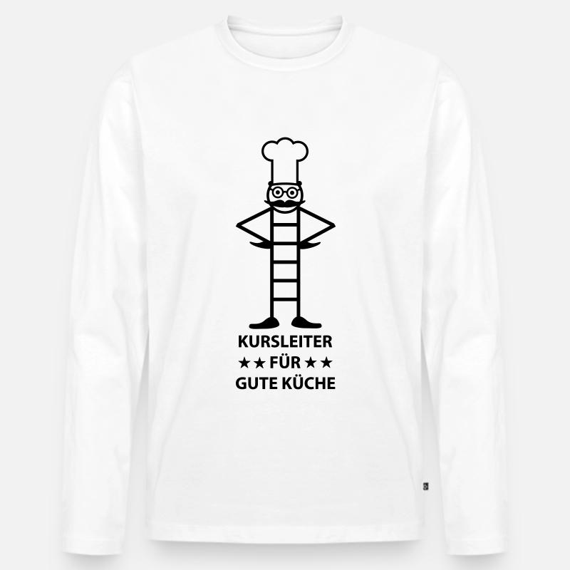 gute Küche (b) - Männer Premium Bio Langarmshirt - Weiß