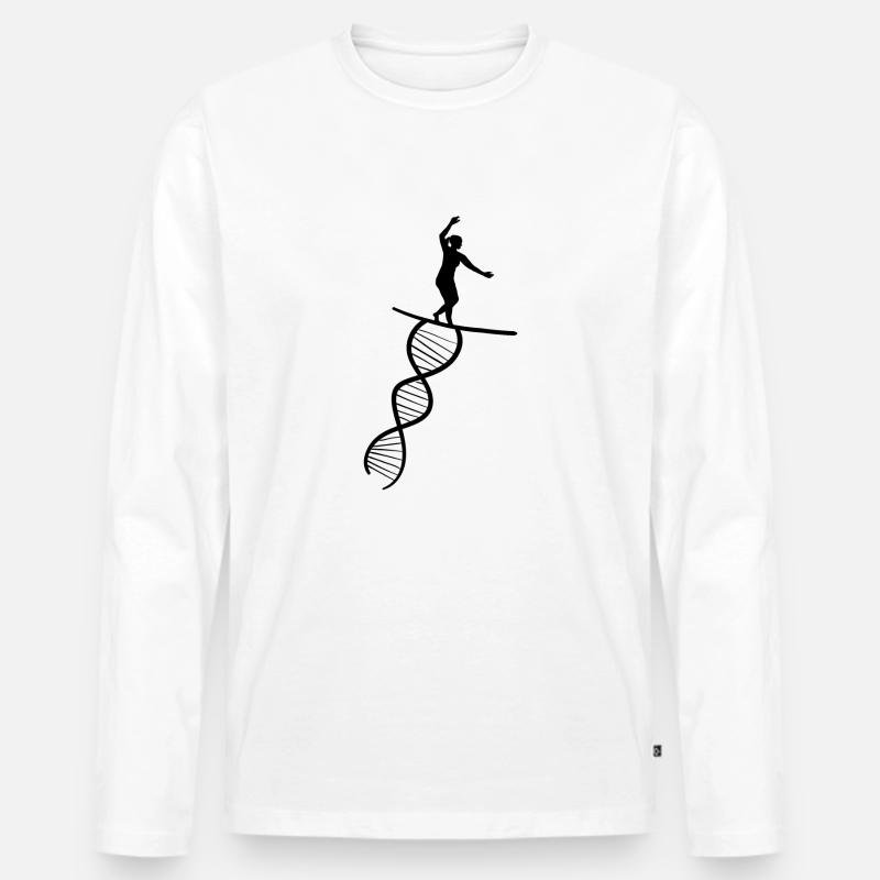 Slackline Tricklining Geschenk Slackliner - Männer Premium Bio Langarmshirt - Weiß