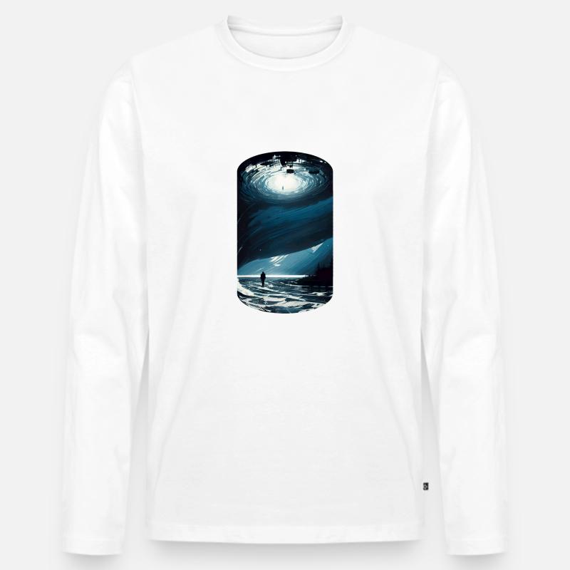 a world beyond - Männer Premium Bio Langarmshirt - Weiß