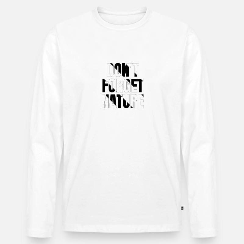 Dont forget nature - Männer Premium Bio Langarmshirt - Weiß