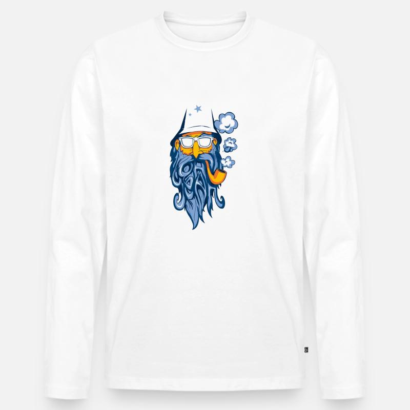 Magic'n Roll - Männer Premium Bio Langarmshirt - Weiß