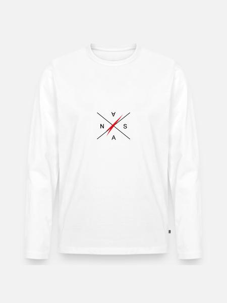 NASA - Men's Premium Organic Long Sleeve Shirt - white