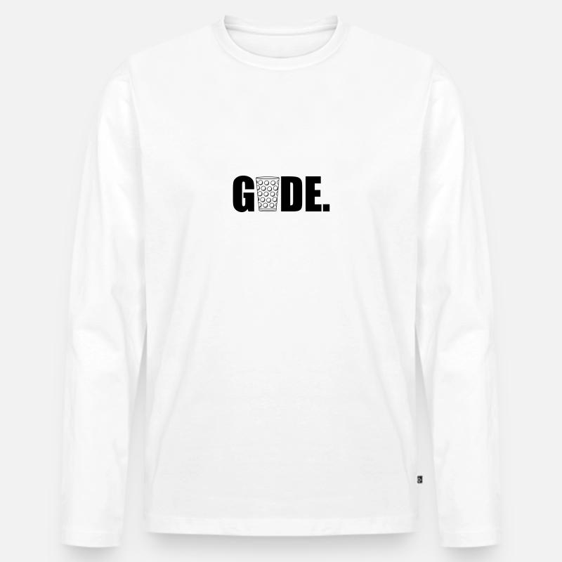 Gude Schobbe - Männer Premium Bio Langarmshirt - Weiß