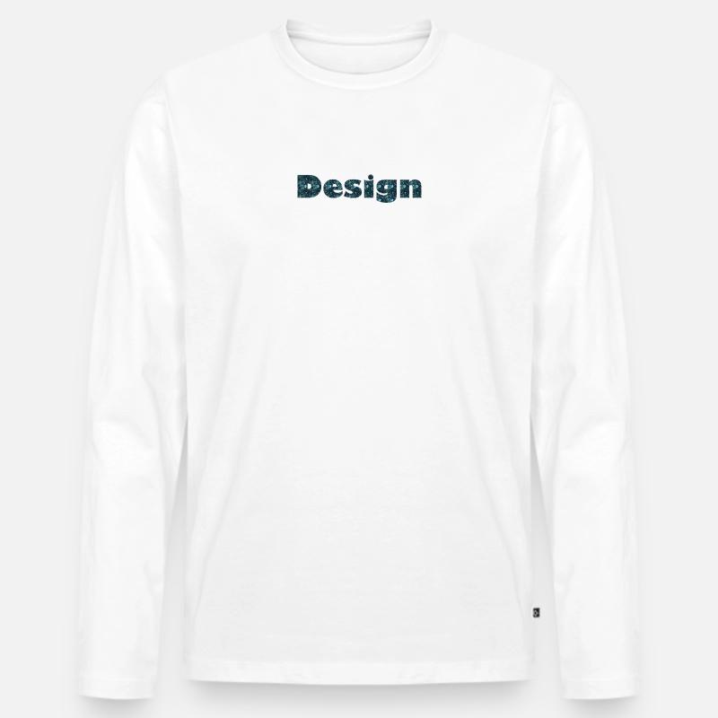 Design - Männer Premium Bio Langarmshirt - Weiß