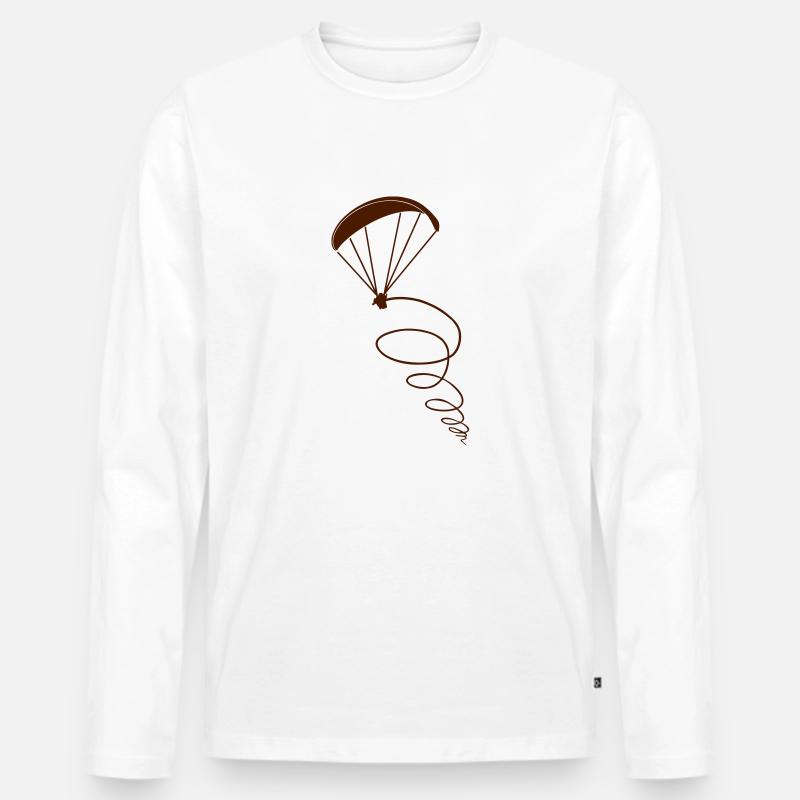 thermik gleitschirmfliege Geschenk - Männer Premium Bio Langarmshirt - Weiß