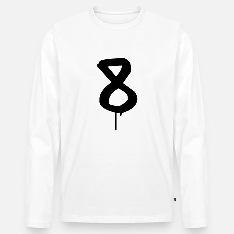 Graffiti : 8 - Männer Premium Bio Langarmshirt - Weiß