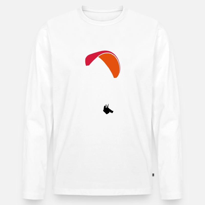 Paraglider - Männer Premium Bio Langarmshirt - Weiß