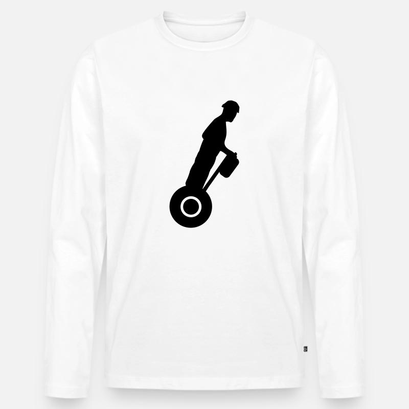 segway - Männer Premium Bio Langarmshirt - Weiß