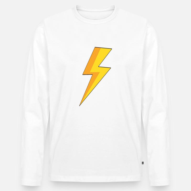 Flash - Limitierte Auflage - Männer Premium Bio Langarmshirt - Weiß