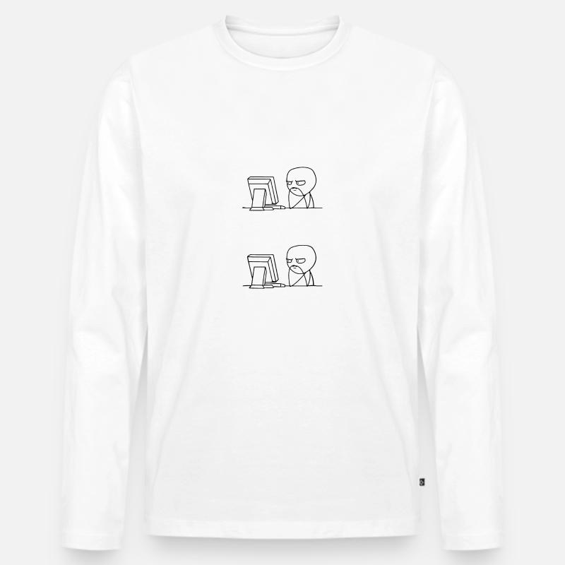 it computer informatik elektronik spruch lustig - Männer Premium Bio Langarmshirt - Weiß