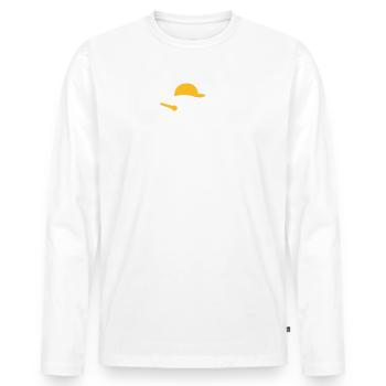 Hiphop Rapper - T-shirt manches longues Premium bio Homme - blanc - Devant - Nico (187cm)