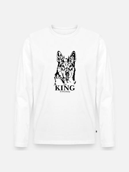 Tschechoslowakischer Wolfhund King of everything - Männer Premium Bio Langarmshirt - Weiß