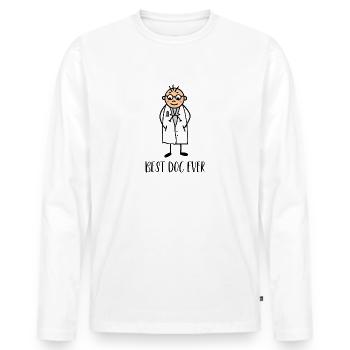 Doctor - Best Doctor Ever - Best Doc Ever - Men's Premium Organic Long Sleeve Shirt - white - Front - Nico (187cm)