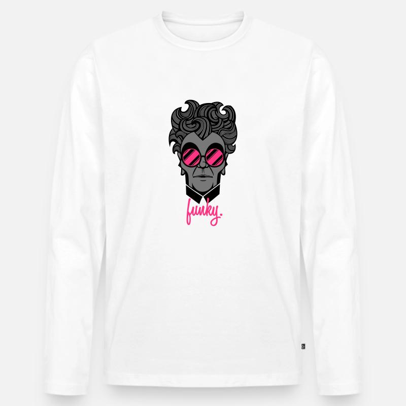 FunkyGuy - Männer Premium Bio Langarmshirt - Weiß