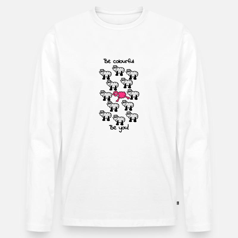 be different - be colourful - Männer Premium Bio Langarmshirt - Weiß
