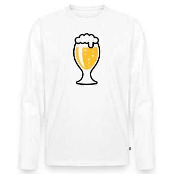 XSnice bulbeuse (3 couleurs) - T-shirt manches longues Premium bio Homme - blanc - Devant - Nico (187cm)