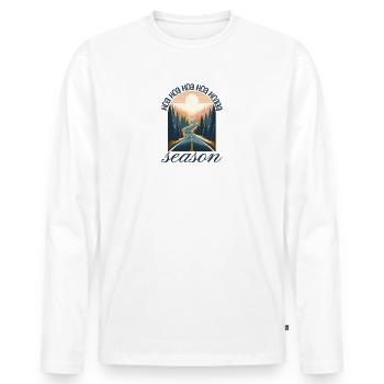 Hoa Hoa Hoa Season - Men's Premium Organic Long Sleeve Shirt - white - Front - Nico (187cm)