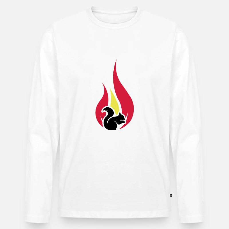 summer squirrel - Männer Premium Bio Langarmshirt - Weiß