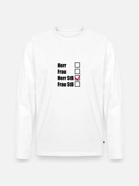 Steuerberater - Männer Premium Bio Langarmshirt - Weiß