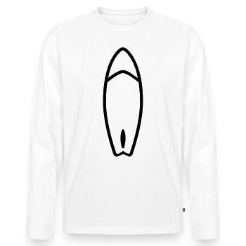 Planche de surf Surf Surf surf - T-shirt manches longues Premium bio Homme - blanc - Devant - Nico (187cm)
