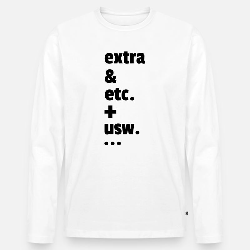 und mehr - Männer Premium Bio Langarmshirt - Weiß