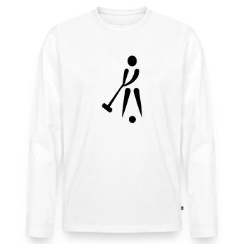 croquet - T-shirt manches longues Premium bio Homme - blanc - Devant - Nico (187cm)