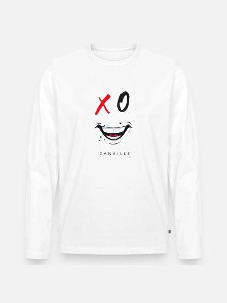 XO Red Canaille - T-shirt manches longues Premium bio Homme - blanc