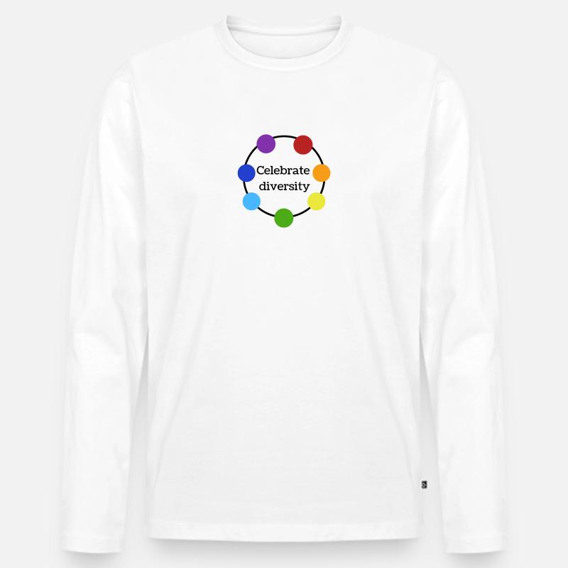 Celebrate differences - Männer Premium Bio Langarmshirt - Weiß