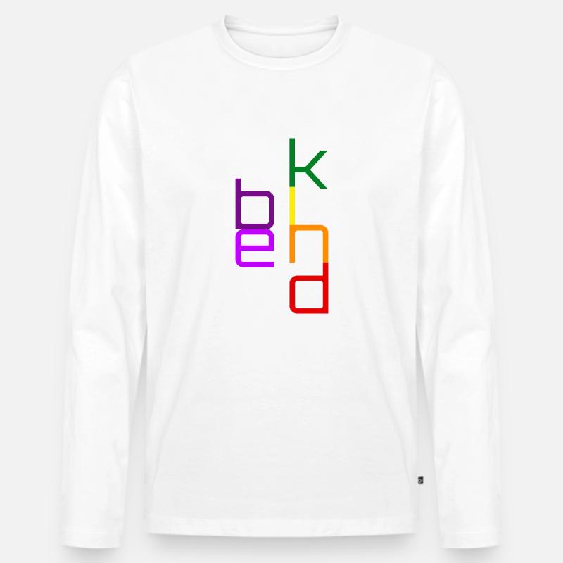 Be kind - Männer Premium Bio Langarmshirt - Weiß