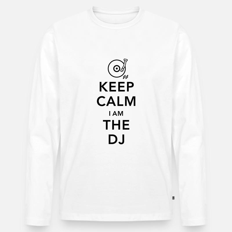 keep calm i am deejay dj Men's Premium Organic Long Sleeve Shirt