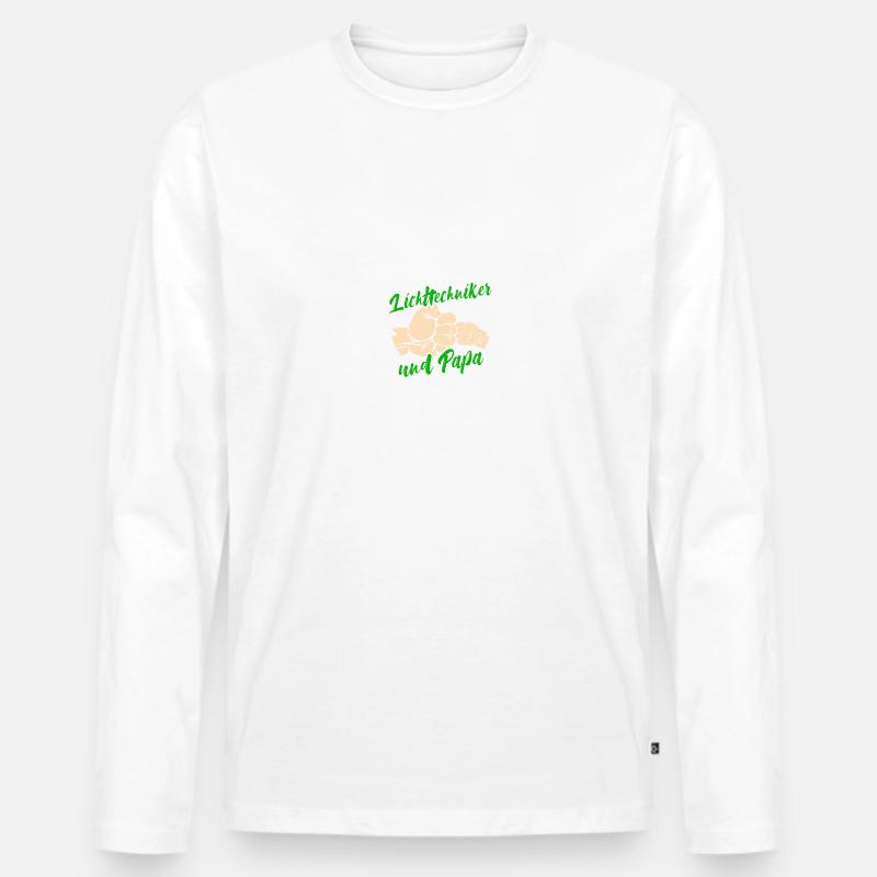 Papa und Lichttechniker Light-Crew Lichttechnik - Männer Premium Bio Langarmshirt - undefined