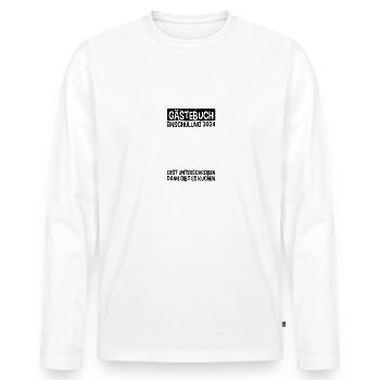 School Enrollment 2024 Guestbook School Child School Start - Men's Premium Organic Long Sleeve Shirt - white - Front - Nico (187cm)