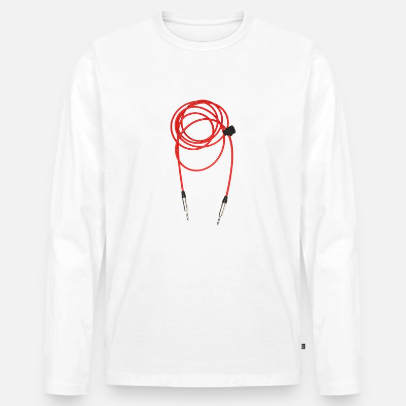 Red Cable - Männer Premium Bio Langarmshirt - Weiß