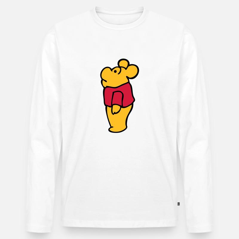 Bärchen (b) - Männer Premium Bio Langarmshirt - Weiß