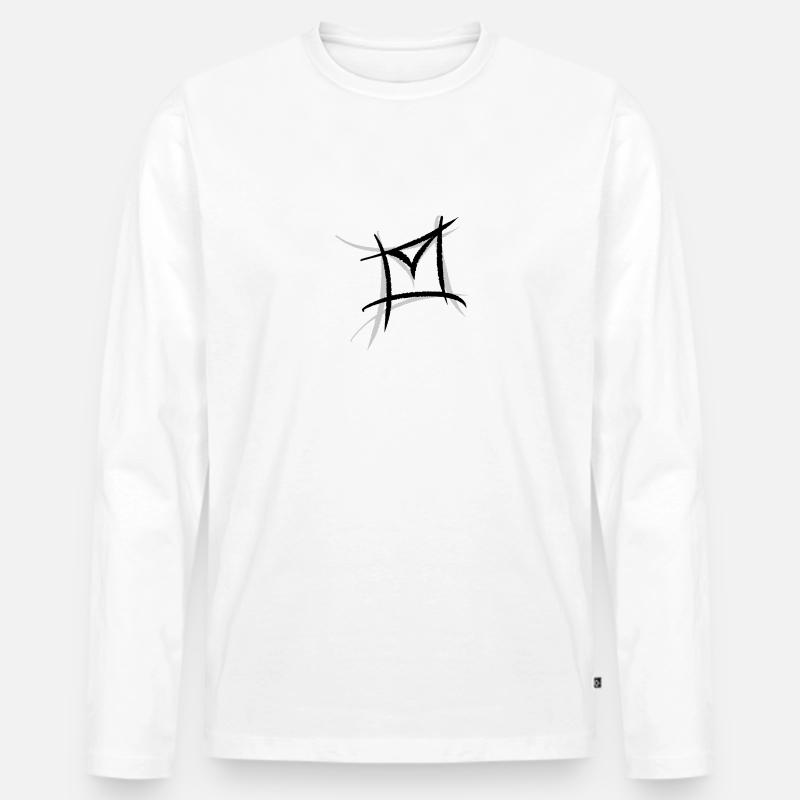 E-mail, icona della busta. Filatelico - Maglia a manica lunga ecologica premium da uomo - bianco