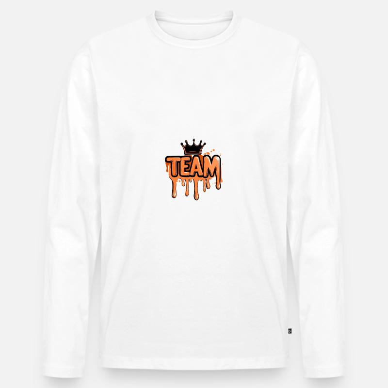 Team Krone - Männer Premium Bio Langarmshirt - Weiß