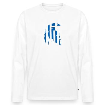 Sparta Griechenland - Männer Premium Bio Langarmshirt - Weiß - Vorne - Nico (187cm)