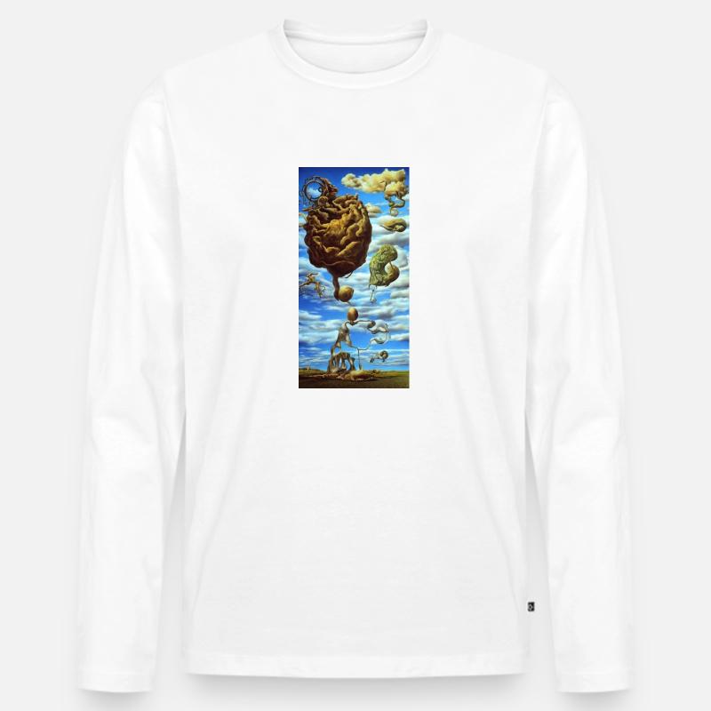 Surealismus von CAF - Männer Premium Bio Langarmshirt - Weiß