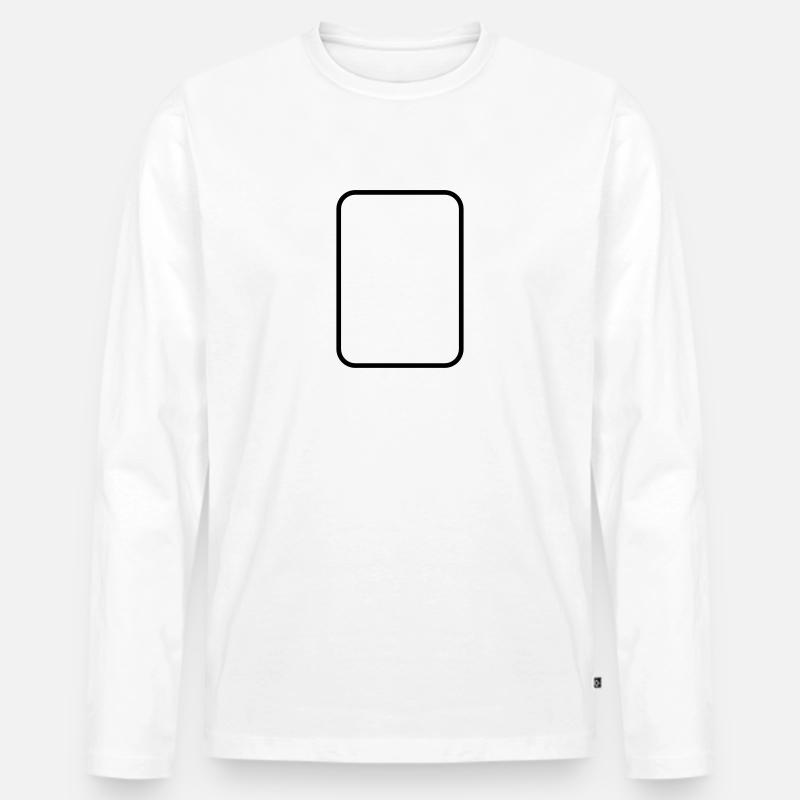 Mathematik Symbol - Rechteck - Männer Premium Bio Langarmshirt - Weiß